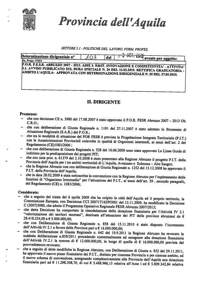 Doc 20Provincia dell'Aquila Determina Dirigenziale n. 103 del 03.09.2015_Pagina_02
